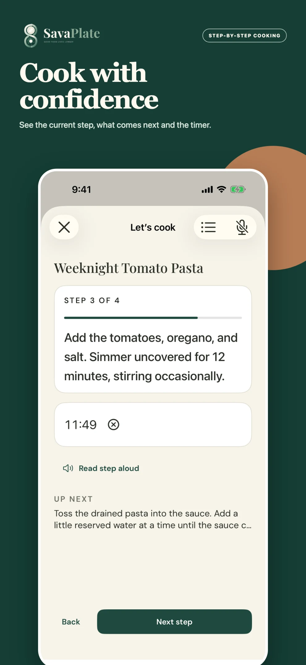 STEP-BY-STEP COOKING: SavaPlate iPhone app preview